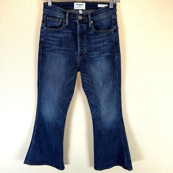 FRAME LeCrop Flare Jeans Sunrise Park Sz 26 - Picture 13 of 13